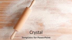  Presentation with flour - Theme having scattered flour and rolling pin background and a lemonade colored foreground