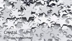  Presentation with confetti - Slides consisting of scattered glittering stars confetti background and a light gray colored foreground