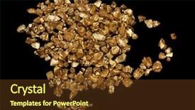  Presentation with gold nugget - Presentation theme consisting of scattered gold nugget grains background and a tawny brown colored foreground