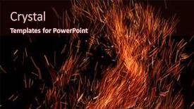  Presentation with fire - Beautiful slides featuring scattering-of-sparks-from-fire backdrop and a wine colored foreground