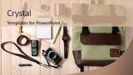  Presentation with traveler - Theme with scavenger hunt - traveler set background and a lemonade colored foreground