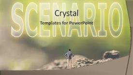  Presentation with stand - Beautiful slide deck featuring scenario - concept of plan backdrop and a blonde colored foreground