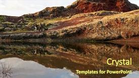  Presentation with old couple walking - PPT layouts having scenary - couple walking their dog along background and a tawny brown colored foreground