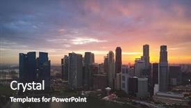  Presentation with spy robot modern drone - Audience pleasing slide deck consisting of scenary - drone shot of singapore cityscape backdrop and a dark gray colored foreground