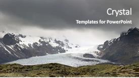  Presentation with parks and recreation snow storm - PPT theme having scenary - panorama of dramatic snowy icy background and a  colored foreground