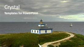  Presentation with north star kentucky - Presentation having scenary - small lighthouse at the coast background and a  colored foreground