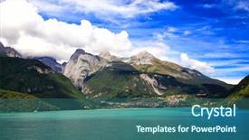  Presentation with italian language - Slide set consisting of scenary - view of molveno lake background and a  colored foreground