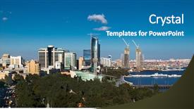  Presentation with panoramic - Slides enhanced with scence - beautiful panoramic view on baku background and a teal colored foreground