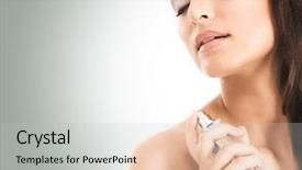  Presentation with beauty - PPT theme having scence - beauty portrait of young attractive background and a light gray colored foreground