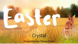  Presentation with bon voyage farewell greeting journey - Amazing PPT theme having scence - easter greeting against view backdrop and a gold colored foreground