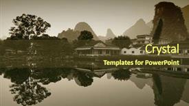  Presentation with china - Slides with scence - yang shuo guilin china background and a  colored foreground