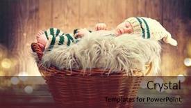  Presentation with new born - Audience pleasing slides consisting of scene 1 scene 2 - two weeks old infant baby backdrop and a wine colored foreground