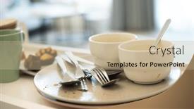  Presentation with dining - Theme consisting of scene-after-dining background and a  colored foreground