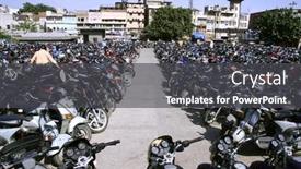  Presentation with old india - Cool new presentation theme with scene-at-parking-lot backdrop and a dark gray colored foreground