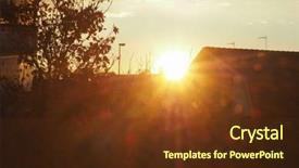  Presentation with scene - Slide deck enhanced with scene at sunset with tree background and a  colored foreground