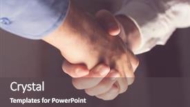  Presentation with partnership - Slides enhanced with scene come from down background and a  colored foreground