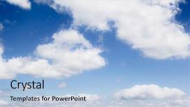  Presentation with sunny sky - Slide set consisting of scene ecology landscape - climate change background and a light blue colored foreground