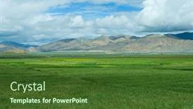  Presentation with tibet - Presentation theme having scene fo tibet china background and a tawny brown colored foreground