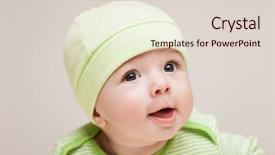  Presentation with dog baby cute child - Presentation theme enhanced with scene healthcare - little cute newborn baby child background and a  colored foreground