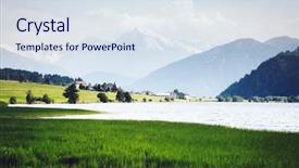  Presentation with view of the vinales valley - Slides enhanced with scene location place san valentino background and a sky blue colored foreground