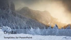  Presentation with winter scene - Cool new slides with scene natural park carpathian romania backdrop and a  colored foreground