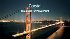  Presentation with america - Presentation theme consisting of scene of america background and a ocean colored foreground