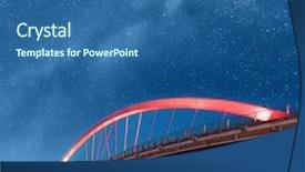  Presentation with night stars - Slide set enhanced with scene of bridge under star background and a ocean colored foreground