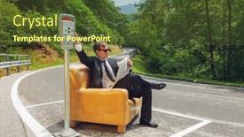  Presentation with pay - PPT layouts enhanced with armchair and pay the parking background and a tawny brown colored foreground