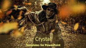  Presentation with horror evil - Theme consisting of scene-of-horror background and a tawny brown colored foreground