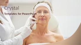  Presentation with injection - Presentation consisting of scene-of-medical-cosmetology-treatments background and a soft green colored foreground