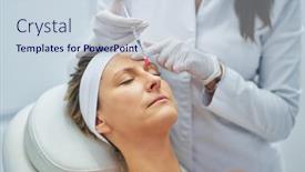  Presentation with injection - Presentation design consisting of scene-of-medical-cosmetology-treatments background and a lemonade colored foreground