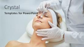  Presentation with injection - PPT layouts enhanced with scene-of-medical-cosmetology-treatments background and a lemonade colored foreground