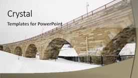  Presentation with bridge - Theme consisting of scene of stone bridge background and a white colored foreground