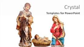  Presentation with baby jesus - Cool new slides with scene-of-the-nativity-mary backdrop and a white colored foreground