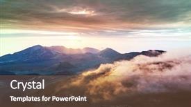  Presentation with maui - Beautiful PPT theme featuring scene on haleakala volcano maui backdrop and a tawny brown colored foreground