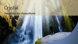  Presentation with powerful - Cool new PPT layouts with scene unique place on earth backdrop and a soft green colored foreground