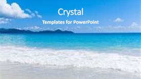  Presentation with waves - Beautiful slides featuring scene waters waves backdrop and a teal colored foreground