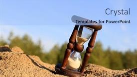  Presentation with scene - PPT layouts having scene-with-hourglass-in-sand background and a light blue colored foreground