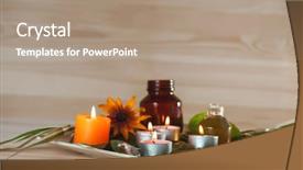  Presentation with burn - Cool new slides with scened burn candles with herbs backdrop and a  colored foreground