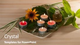  Presentation with burn - Theme enhanced with scened burn candles with herbs background and a  colored foreground