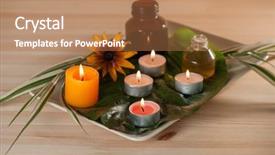  Presentation with burn - Colorful slides enhanced with scened burn candles with herbs backdrop and a  colored foreground