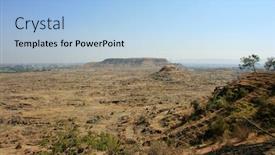  Presentation with caves - Beautiful presentation theme featuring scenery-around-aurangabad-caves backdrop and a light blue colored foreground