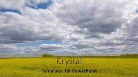  Presentation with forage - Slides having scenery-landscape-of-agricultural-lands background and a gold colored foreground