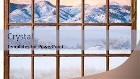  Presentation with mountain lake - Slides featuring scenery-of-a-mountain-lake background and a light blue colored foreground