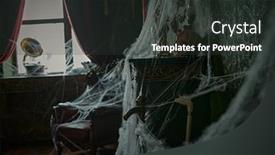  Presentation with scary halloween - Presentation theme having scenery-of-an-ancient-castle background and a  colored foreground