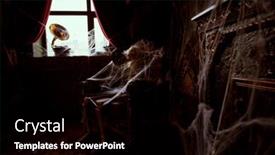  Presentation with scary halloween - Presentation having scenery-of-an-ancient-castle background and a black colored foreground