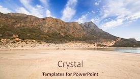  Presentation with scenery - Cool new theme with scenery-of-balos-beach backdrop and a lemonade colored foreground