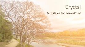  Presentation with kyoto - PPT layouts enhanced with scenery of kamo river in kyoto japan asia background and a cream colored foreground