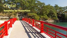  Presentation with crime scene do not cross - Amazing presentation having scenery of red bridge cross backdrop and a tawny brown colored foreground
