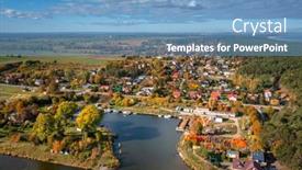  Presentation with scenery - Presentation having scenery-of-the-vistula-river background and a  colored foreground